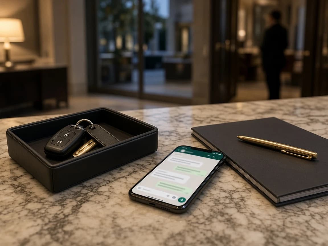 WhatsApp quote and keys checklist for comparing Lamborghini rental deals in Dubai
