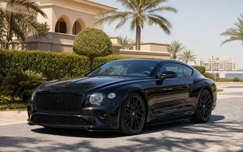 Bentley Continental GT luxury car at Palm Jumeirah, Dubai