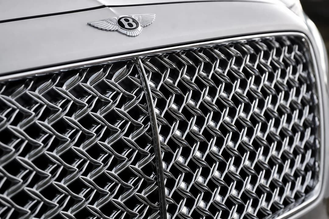 Bentley Bentayga flying B grille detail for handcrafted British SUV character in Dubai