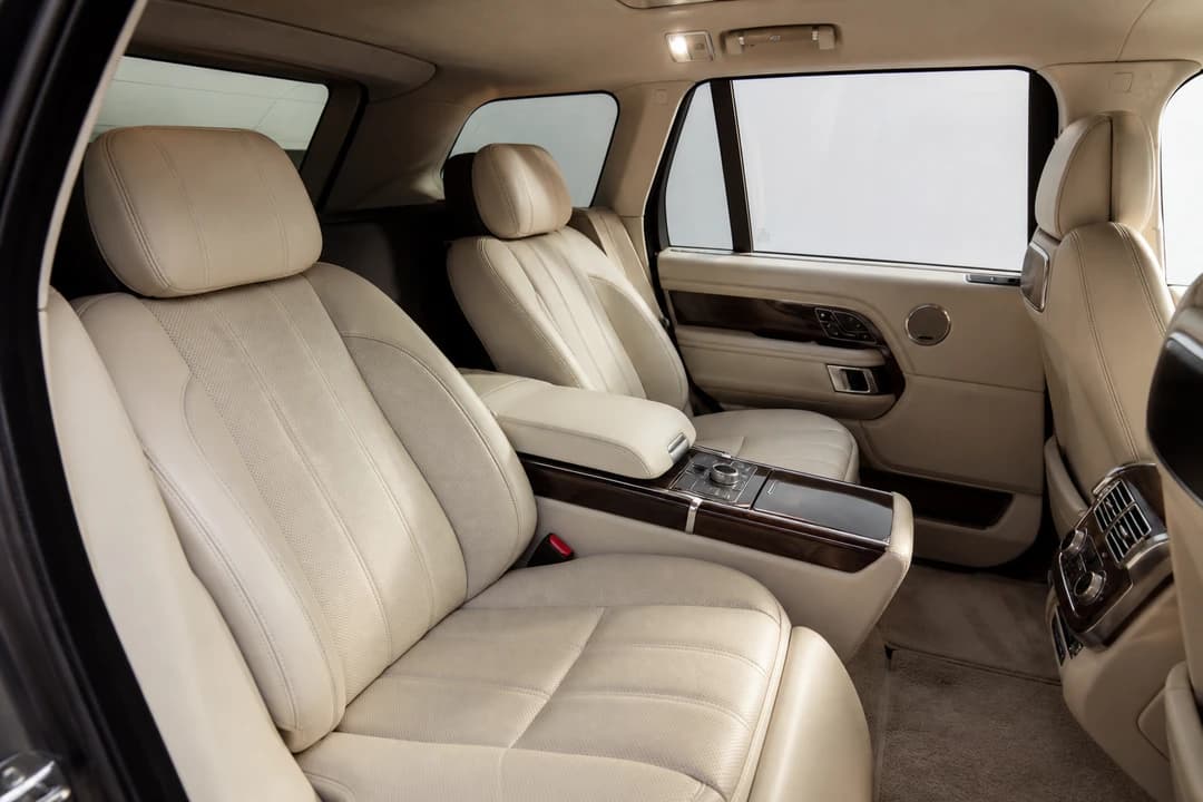 Range Rover Autobiography rear cabin for best luxury car Dubai family rear-seat comfort