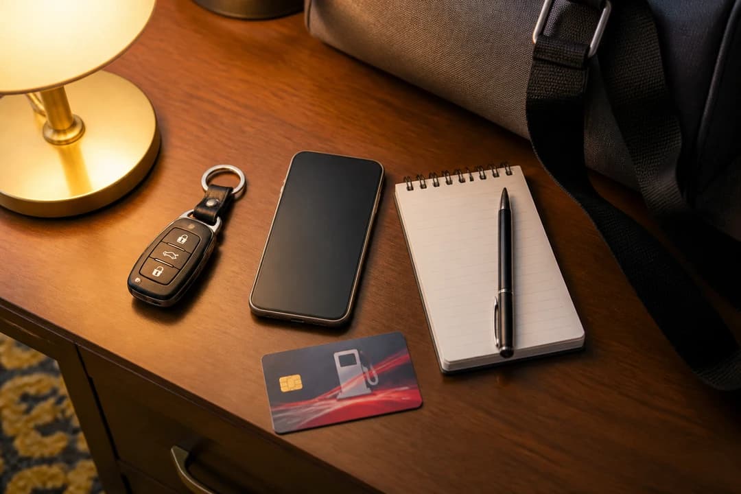 Dubai car delivery checklist with mileage, inter-emirate note, and WhatsApp before a Dubai to Ras Al Khaimah supercar day