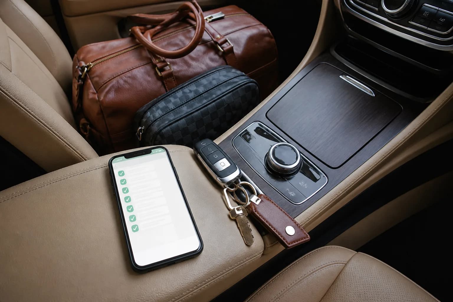 Dubai car delivery checklist with keys and WhatsApp before a UAE road trip rental day to Umm Al Quwain