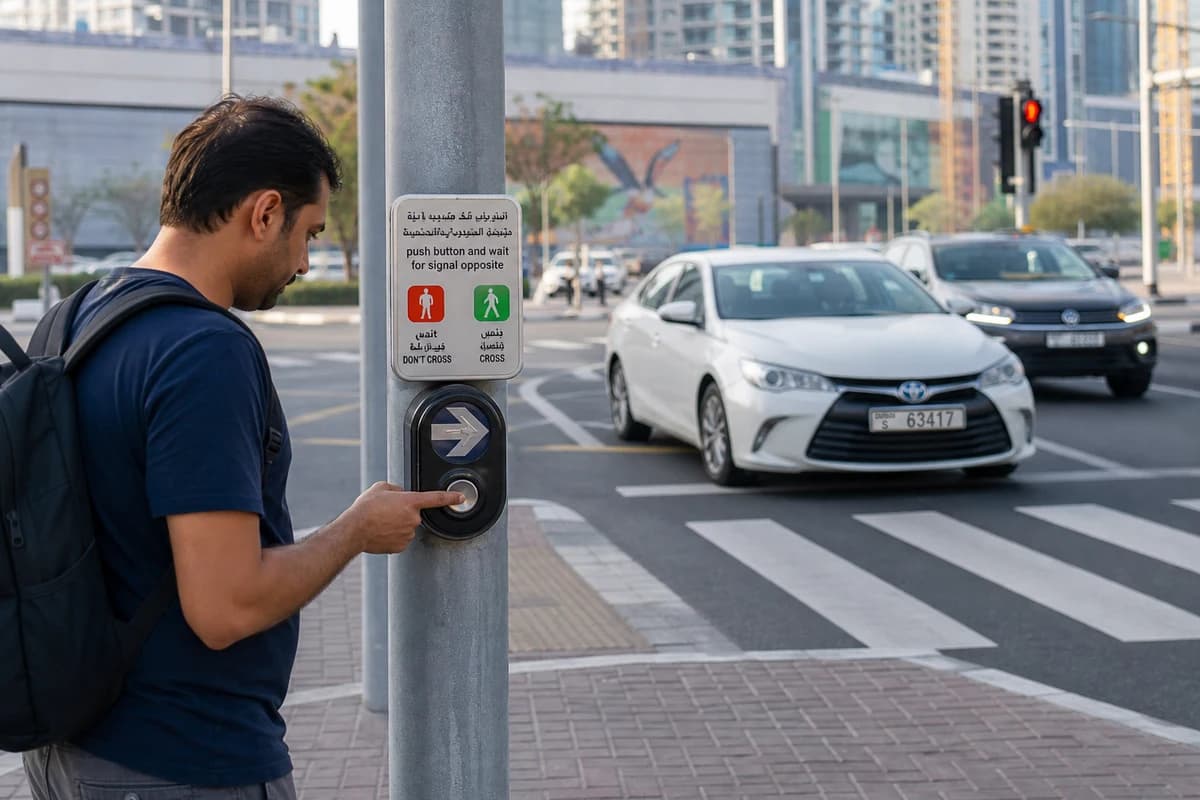 Pedestrian safety and jaywalking compliance checklist for Dubai visitors