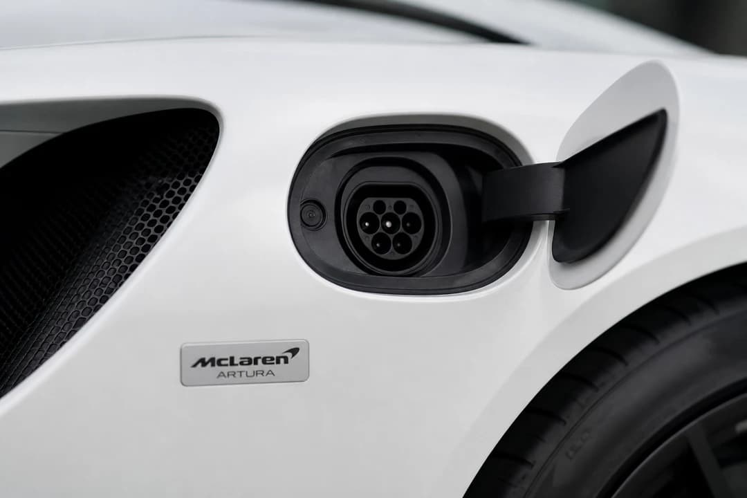 McLaren Artura Speedmark and rear deck detail for McLaren Artura rental Dubai hybrid identity