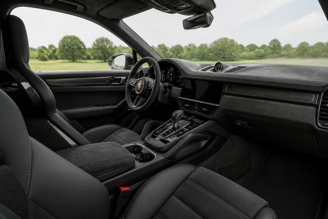 Porsche Cayenne Turbo GT sport cabin for Porsche Cayenne hire Dubai driver-focused SUV weeks