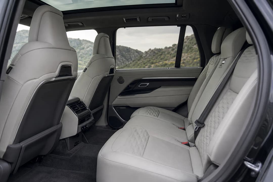 Luxury SUV rear cabin leather seats for luxury SUV vs supercar Dubai passenger comfort