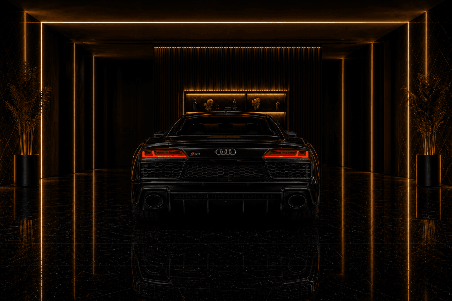 Audi R8 r8 angle rear