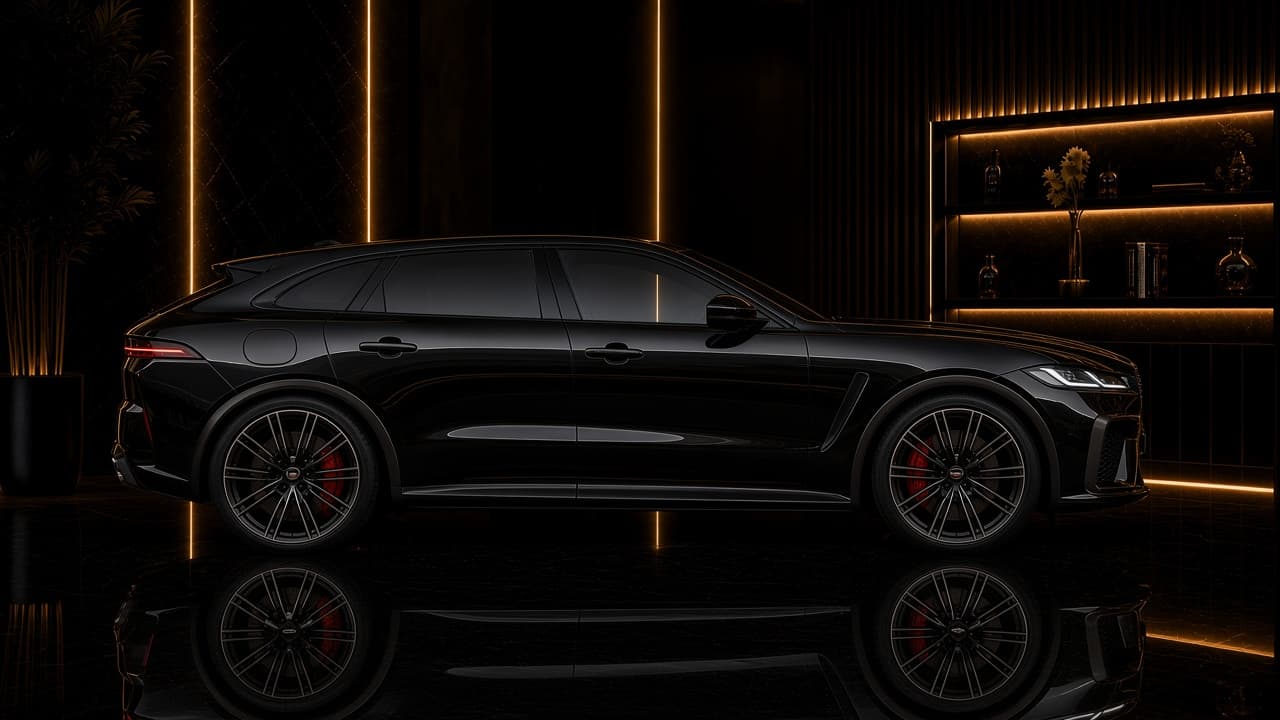 Jaguar F Pace SVR f pace svr angle side profile