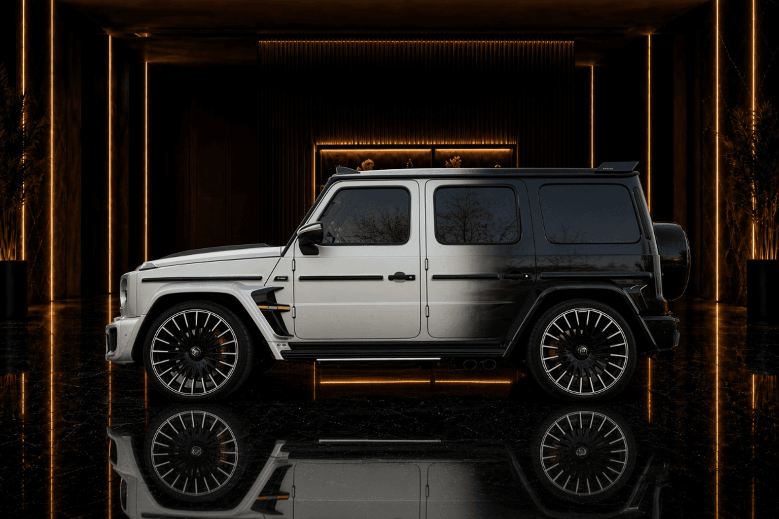 Mercedes-Benz G63 Brabus 800 White side profile