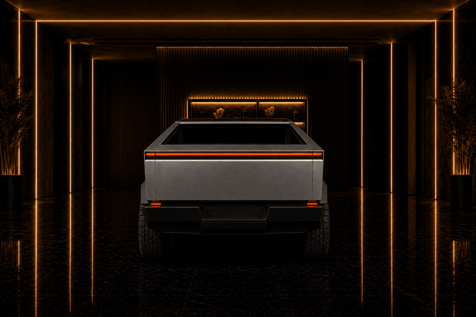 Tesla Cybertruck cybertruck angle rear
