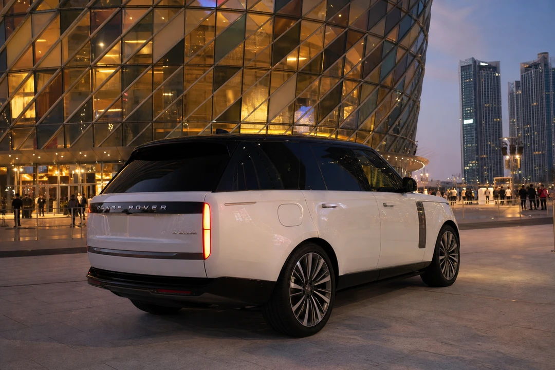 Range Rover at Coca-Cola Arena Dubai for City Walk event nights and Dubai car delivery