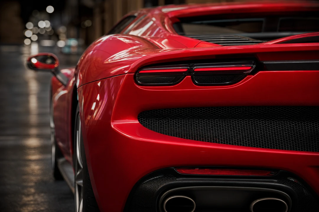 Ferrari 296 GTB rear detail for supercar rental decisions around Burj Khalifa and DIFC