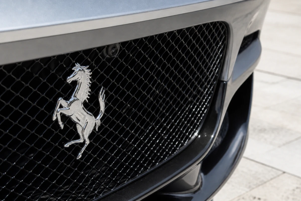 Ferrari Purosangue grille and prancing-horse badge for Ferrari rental Dubai guide model choice