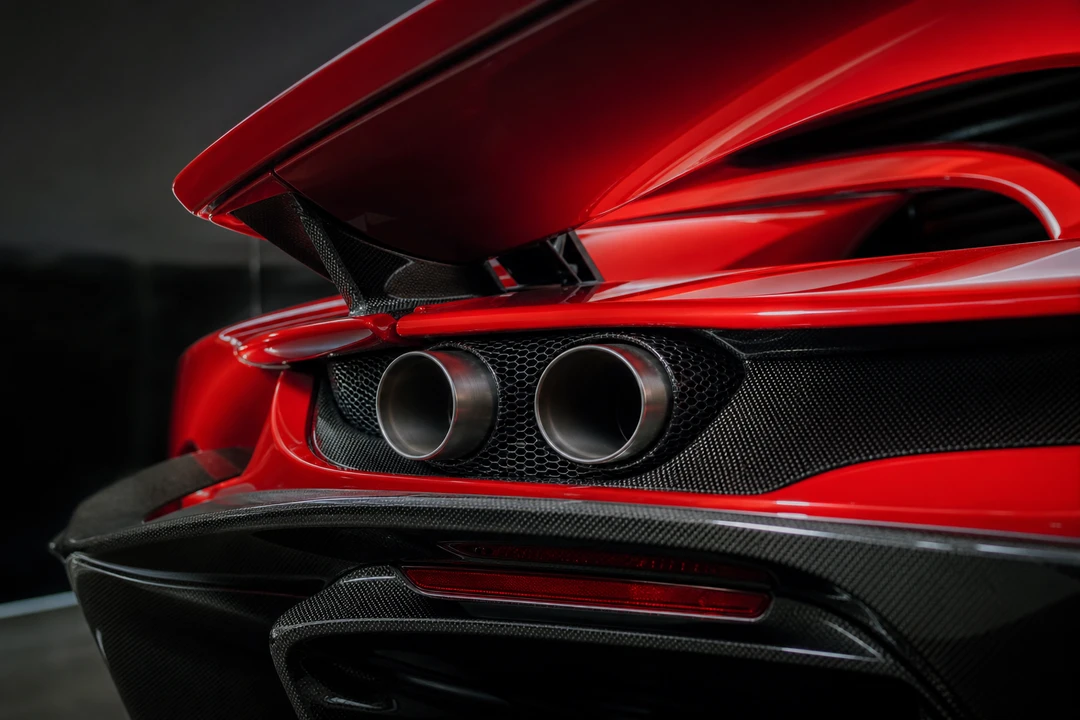 Ferrari SF90 Spider rear active aero and hybrid exhaust detail for flagship hypercar character
