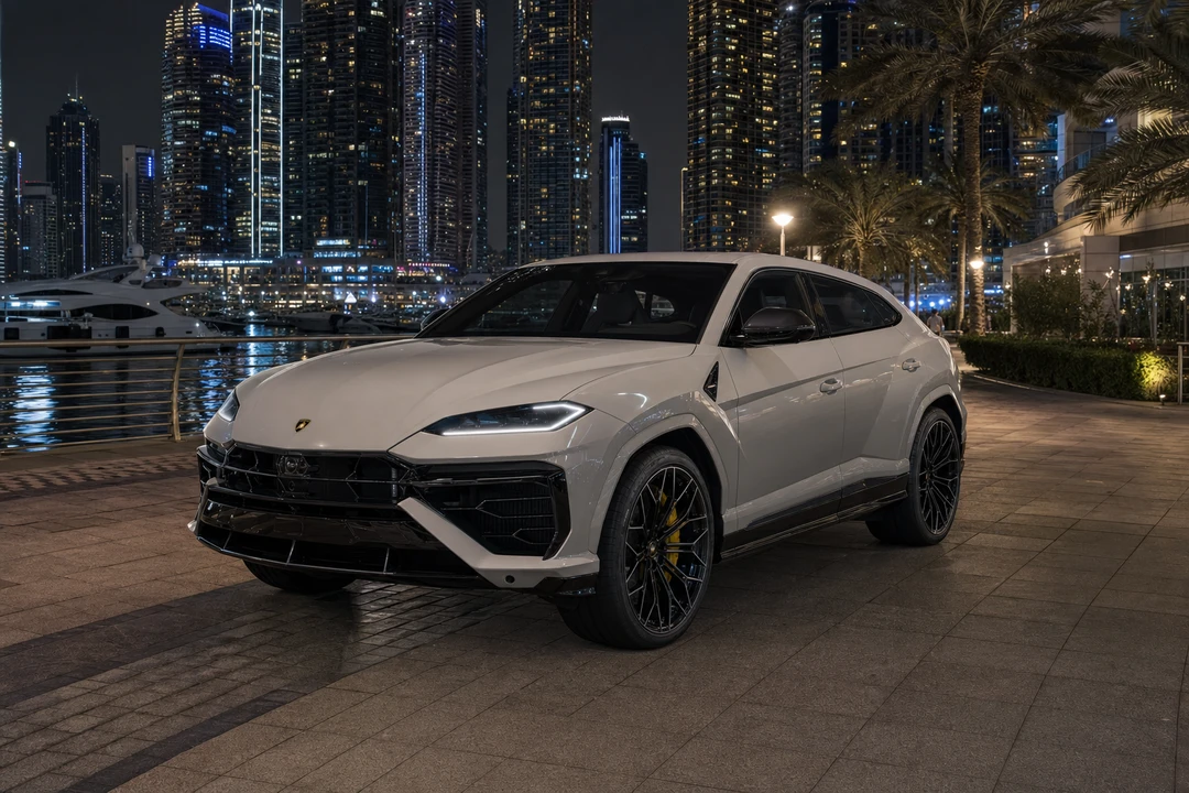 Lamborghini Urus SE exterior profile for Dubai Marina and city arrival plans