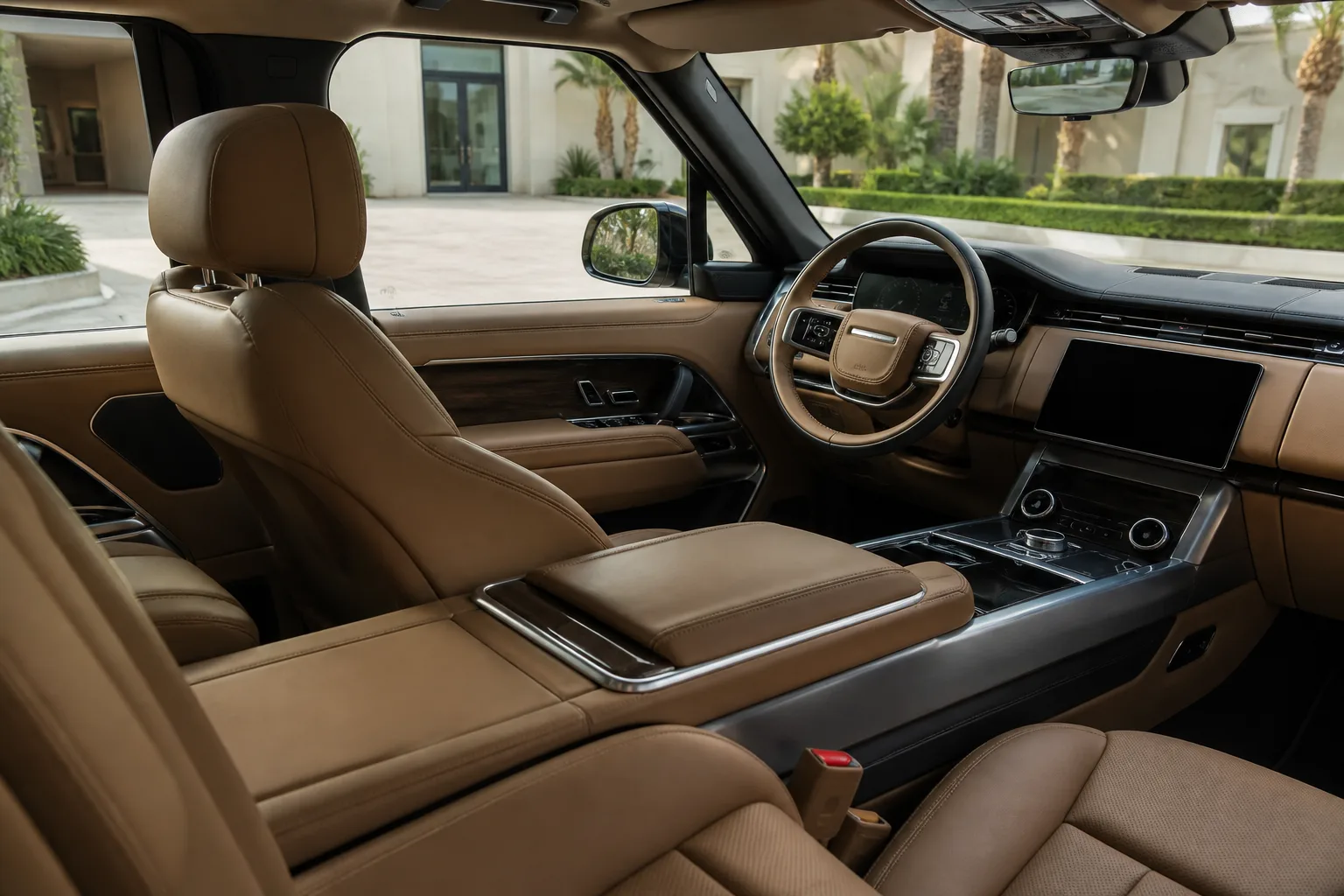 Range Rover cabin for UAE road trip rental bags on a Jumeirah 2 villa stay