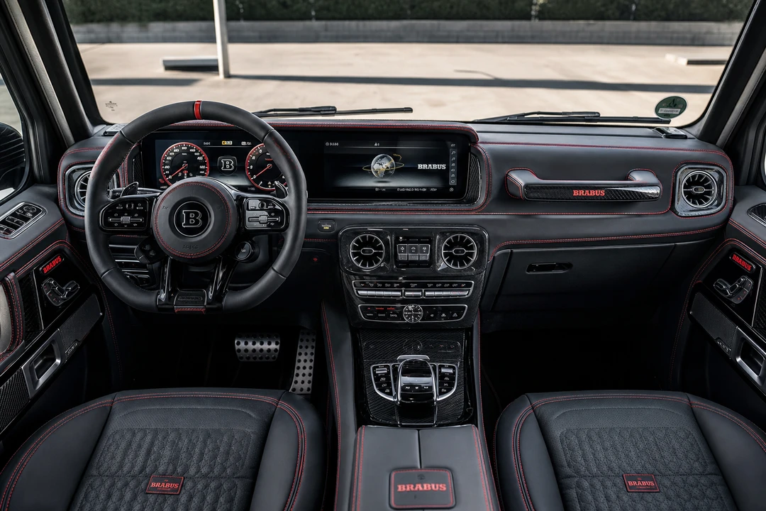 Mercedes-Benz G63 Brabus interior bespoke leather cockpit with Brabus trim for VIP SUV cabin