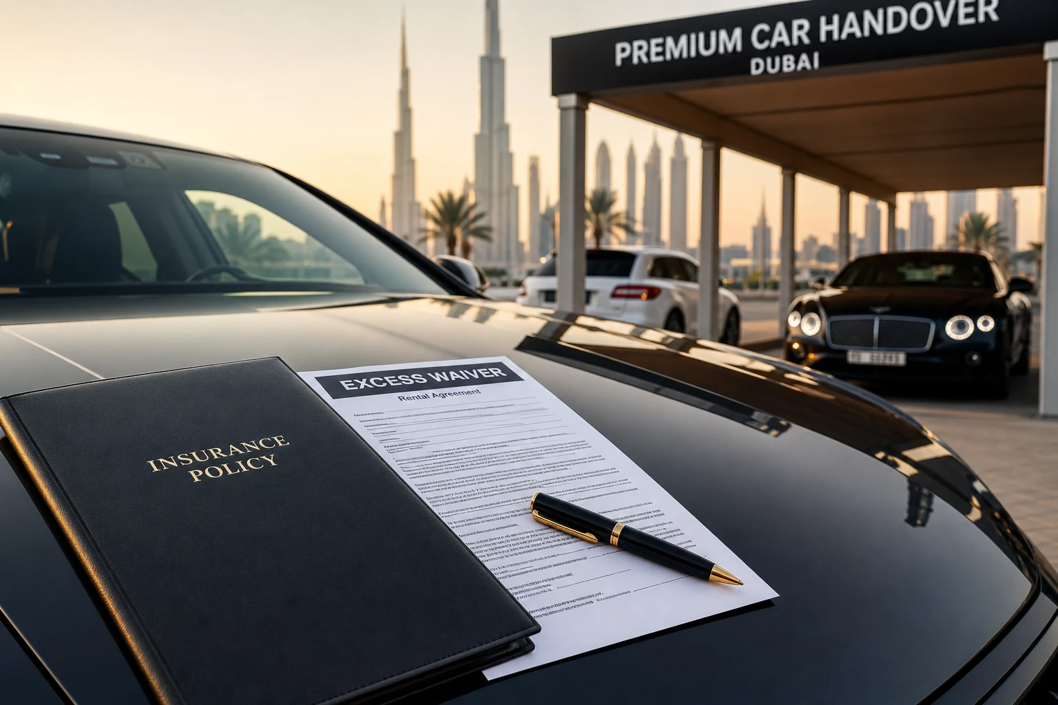 Dubai car rental insurance guide with contract cover terms and excess clarity at handover