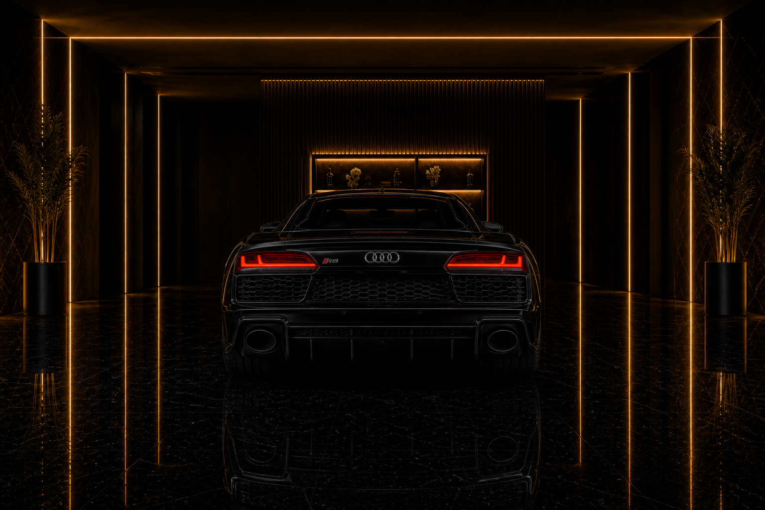 Audi R8 r8 angle rear