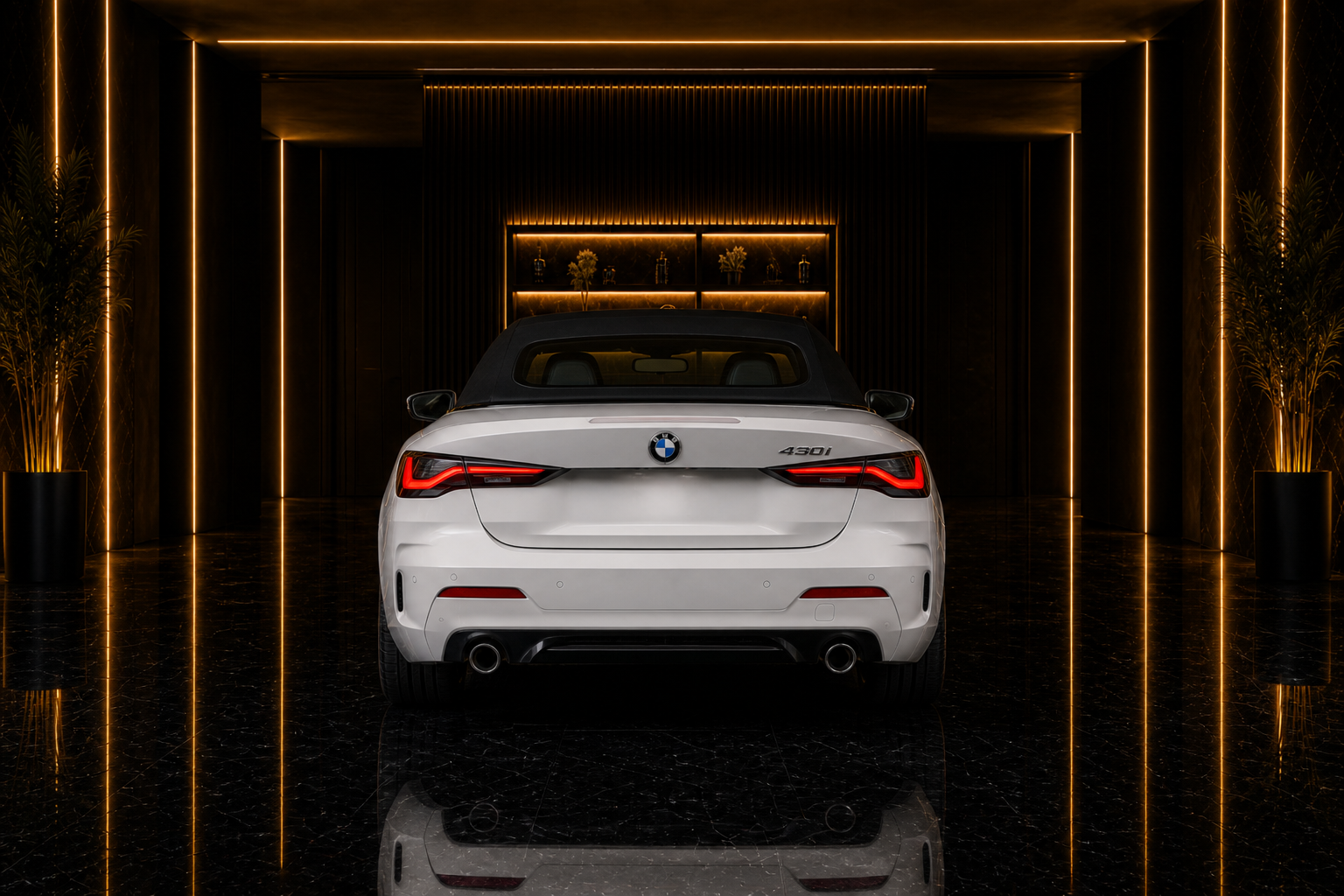 BMW 430i Convertible 430i convertible angle rear