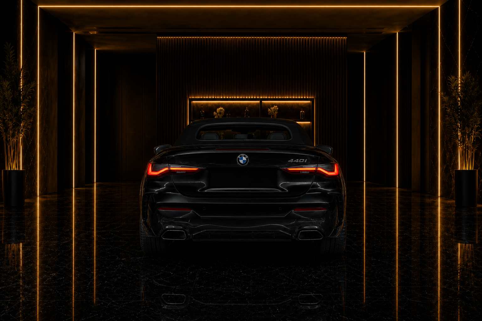 BMW 440i Convertible 440i convertible angle rear