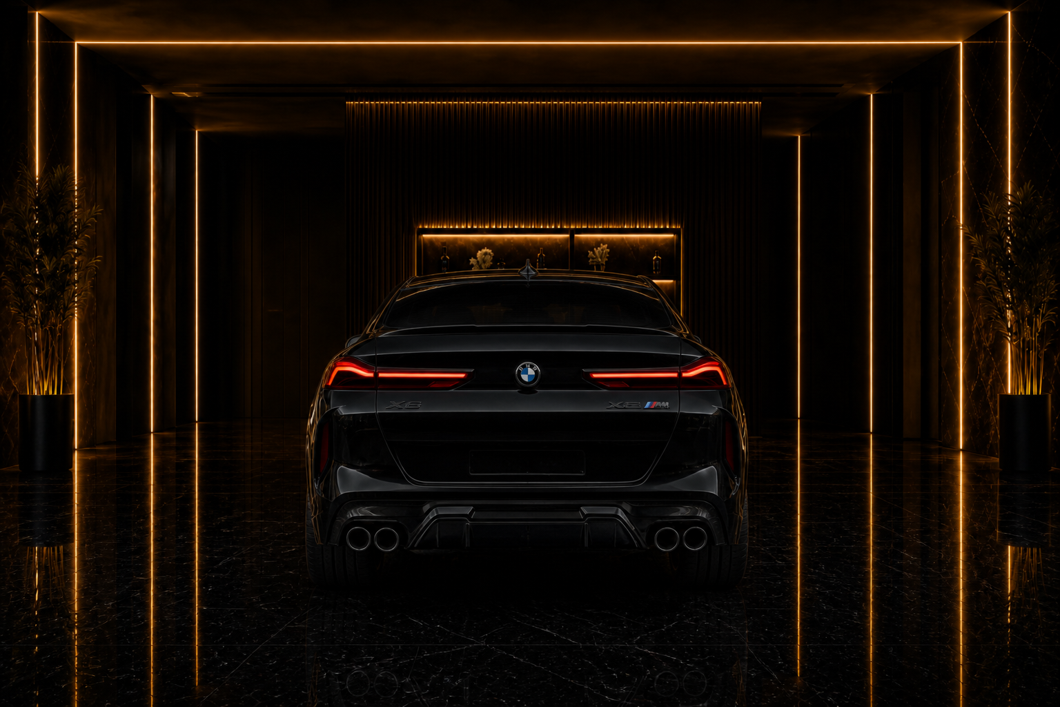 BMW X6M x6m angle rear