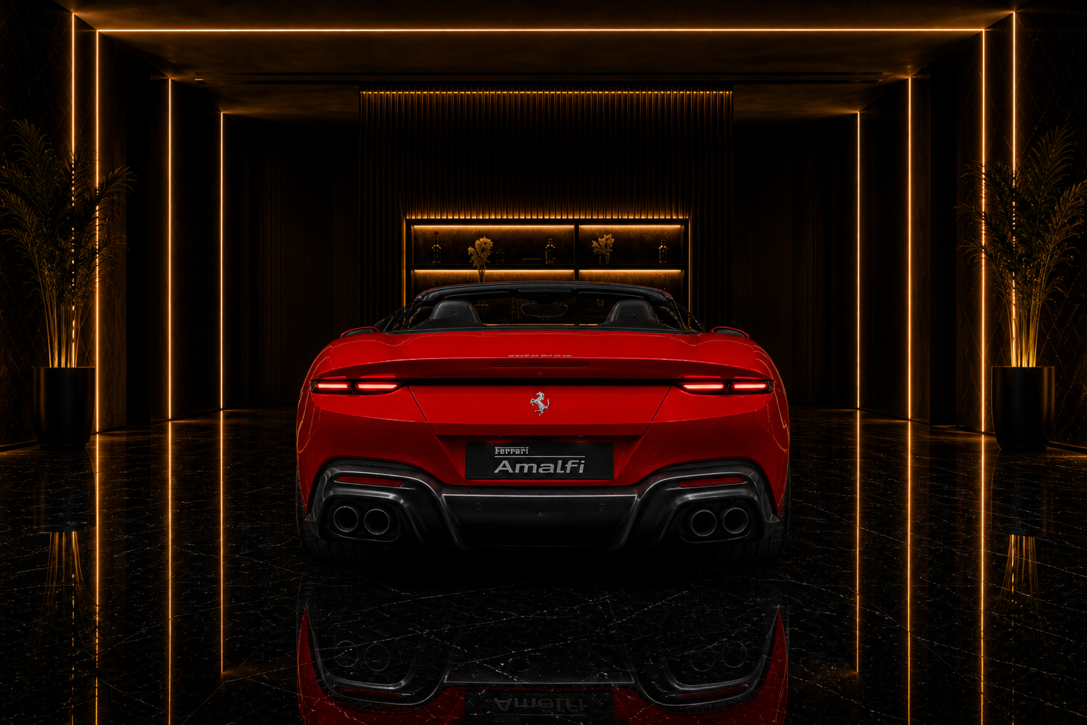 Ferrari Amalfi Spider amalfi spider angle rear