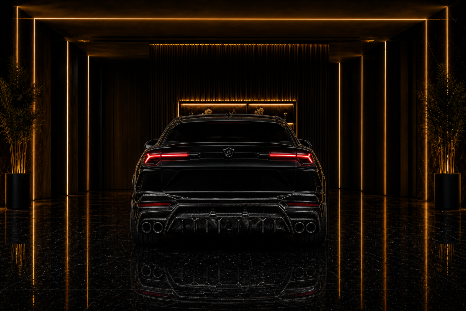 Lamborghini Urus Mansory urus mansory angle rear
