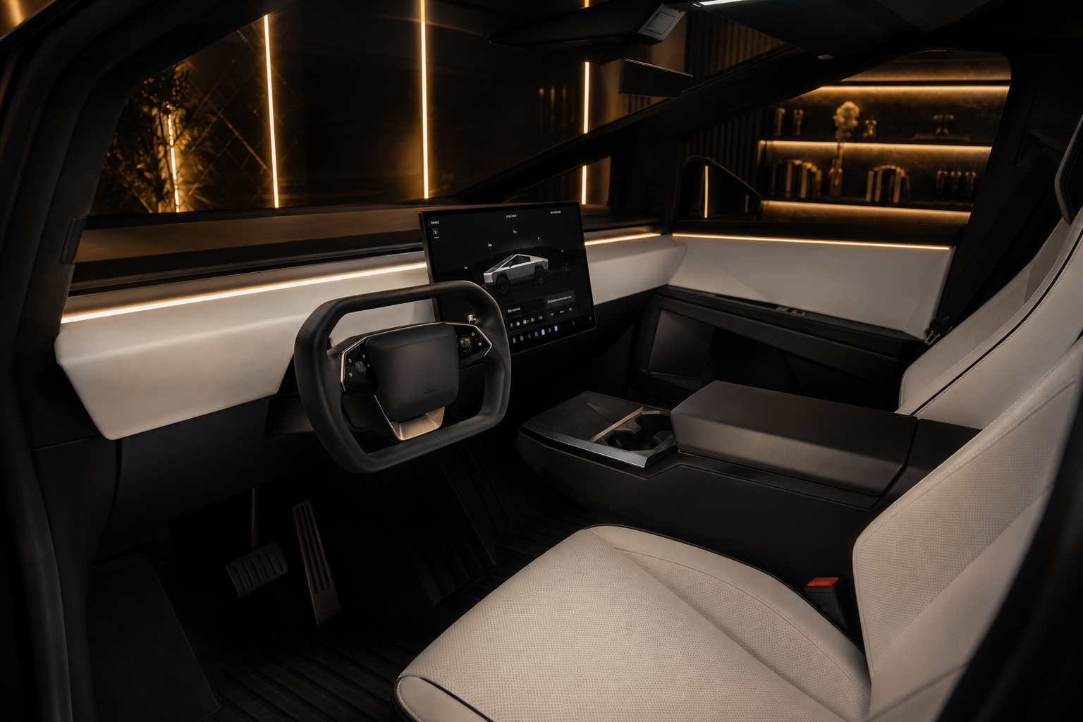 Tesla Cyberbeast cyberbeast interior cockpit