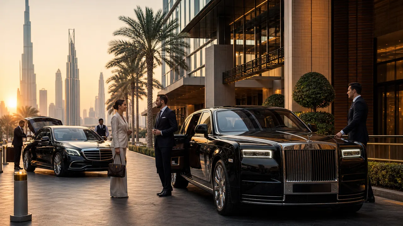 DreamRides concierge arranging VIP airport car handover and hotel delivery with luxury cars in Dubai