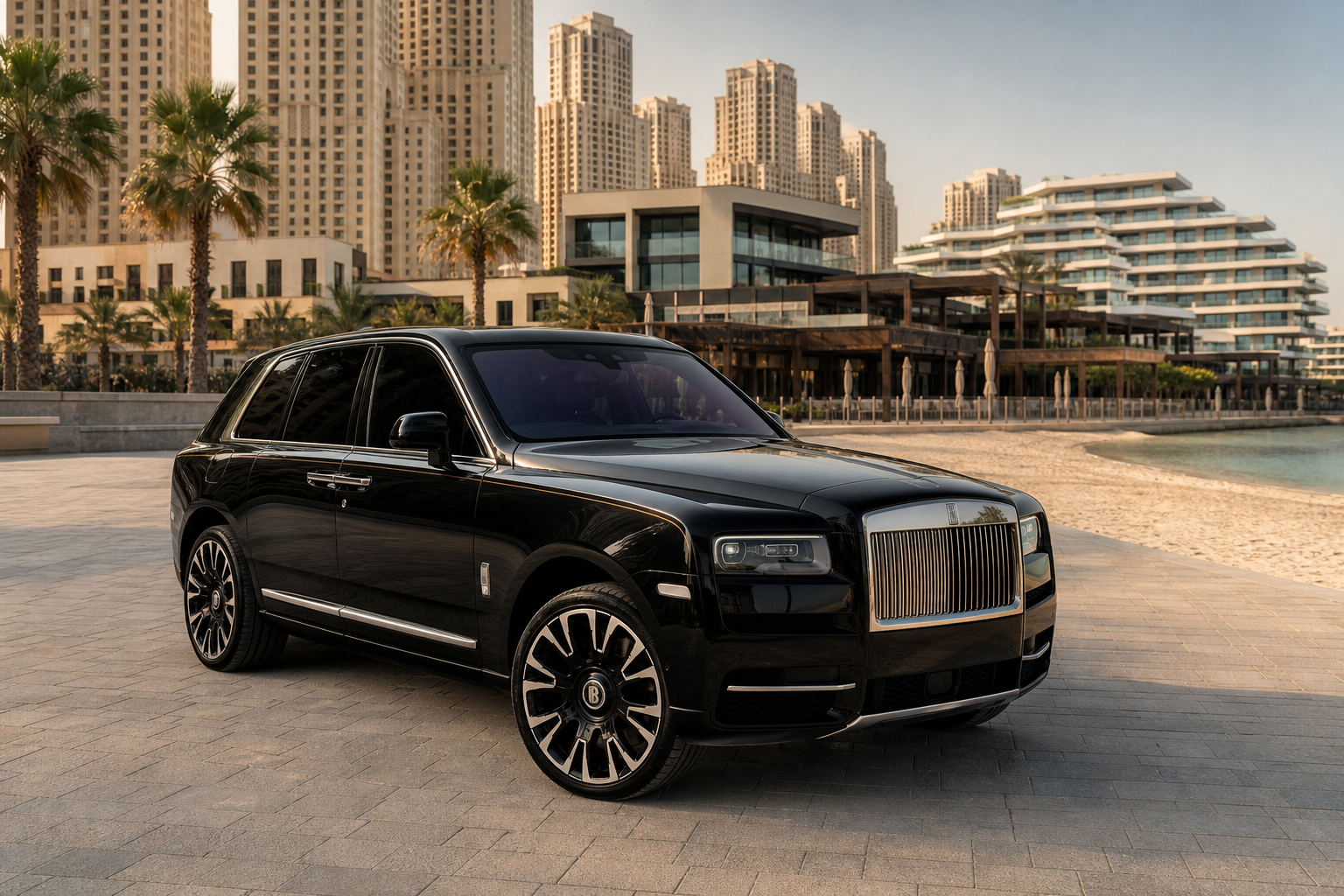 Rolls-Royce Cullinan at JBR Beach, Dubai